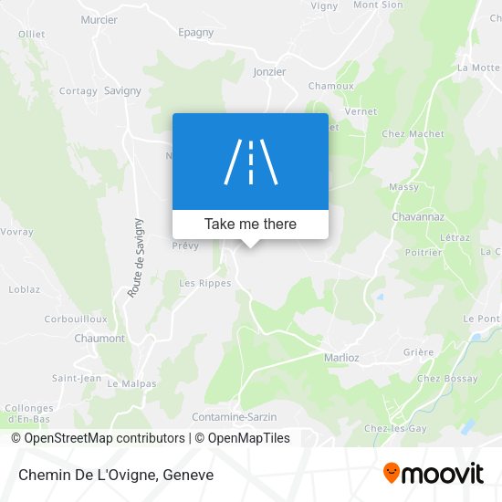 Chemin De L'Ovigne map