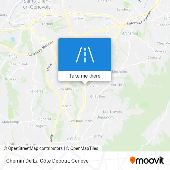 Chemin De La Côte Debout map