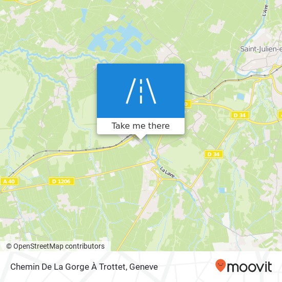 Chemin De La Gorge À Trottet Karte