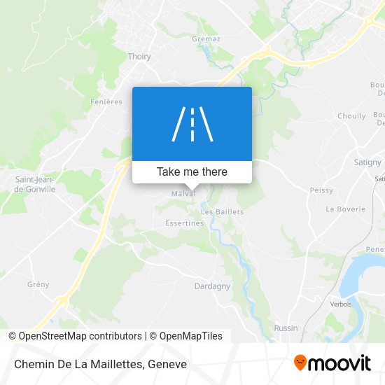 Chemin De La Maillettes map