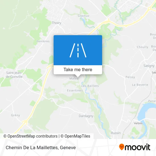 Chemin De La Maillettes map