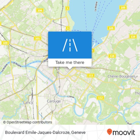 Boulevard Emile-Jaques-Dalcroze Karte