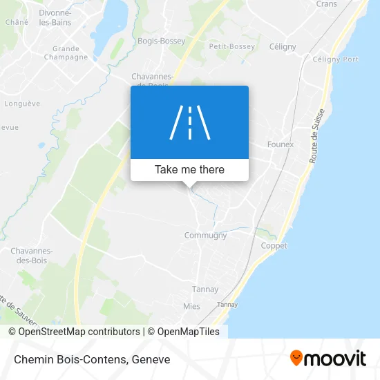 Chemin Bois-Contens map