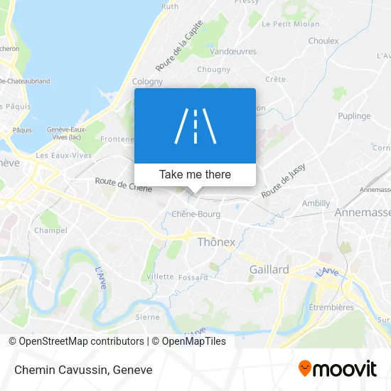Chemin Cavussin map