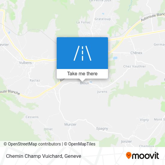 Chemin Champ Vuichard map