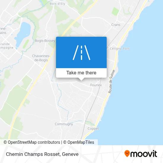 Chemin Champs Rosset map