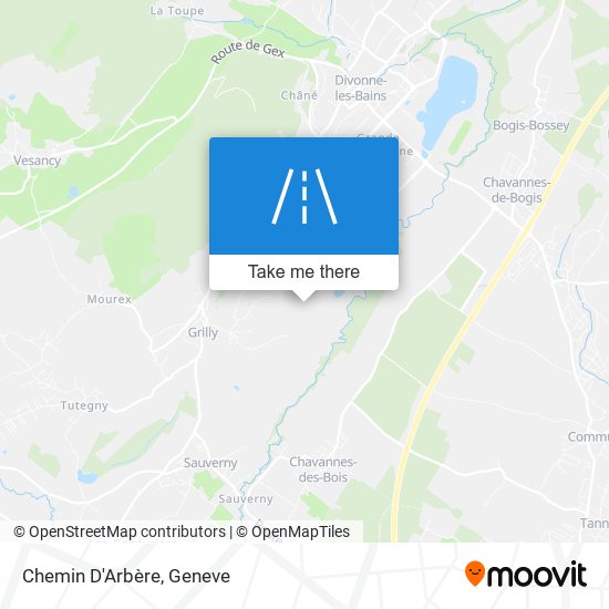 Chemin D'Arbère map