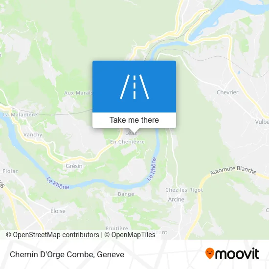 Chemin D'Orge Combe map