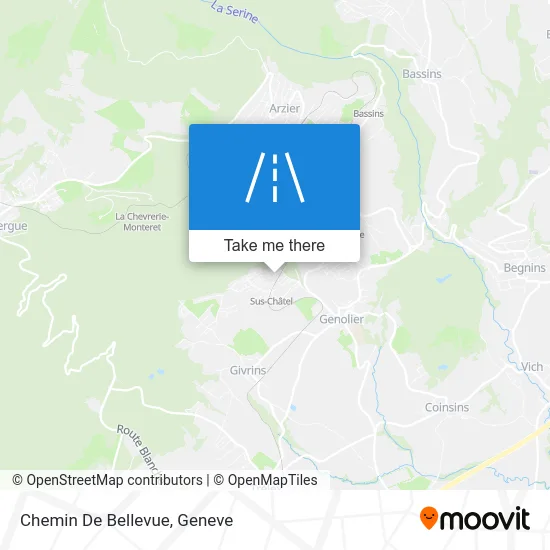 Chemin De Bellevue map