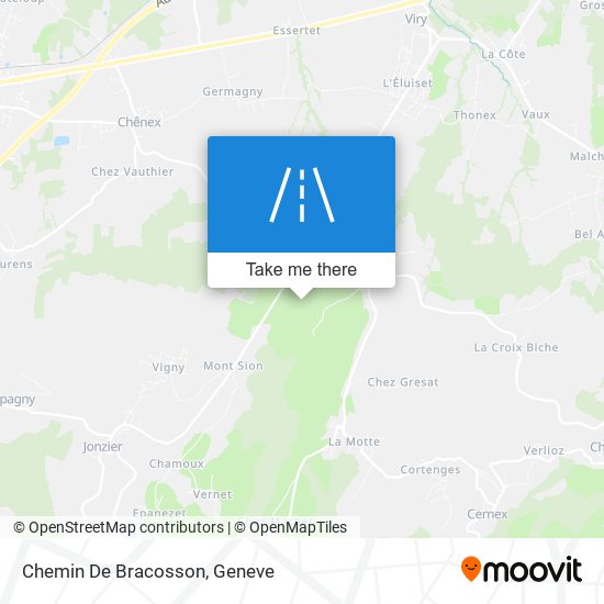 Chemin De Bracosson map