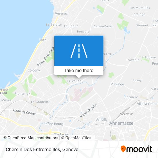 Chemin Des Entremoilles map