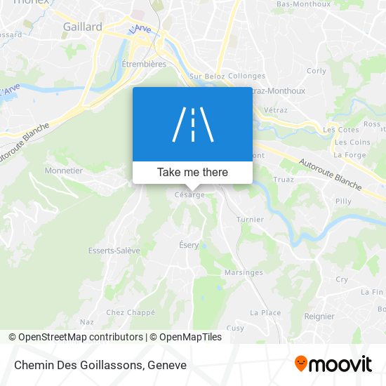 Chemin Des Goillassons map
