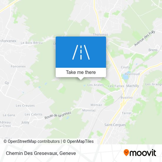 Chemin Des Gresevaux map