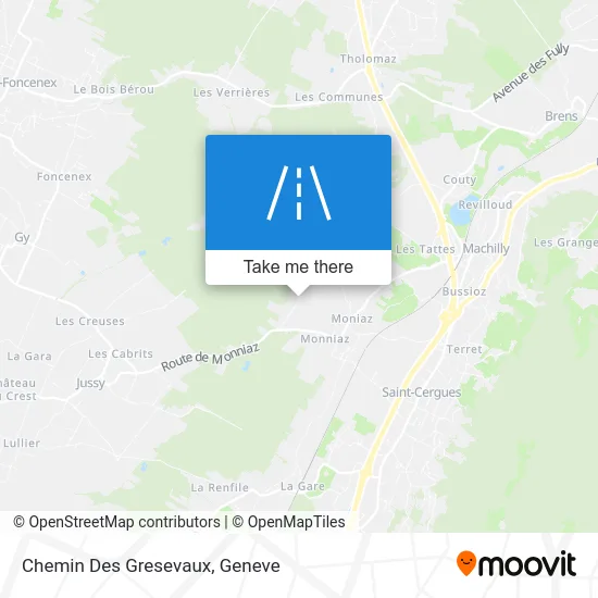 Chemin Des Gresevaux map