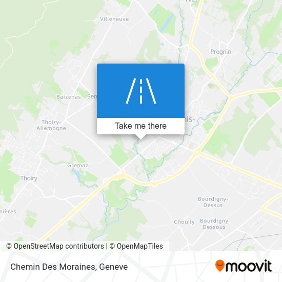 Chemin Des Moraines map