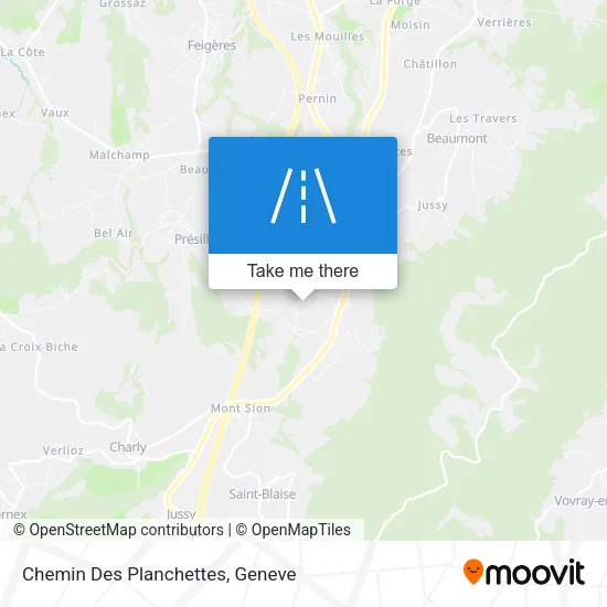 Chemin Des Planchettes map