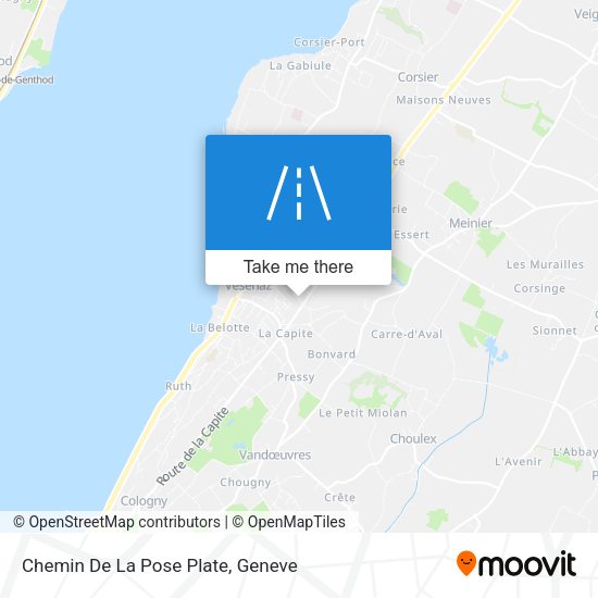 Chemin De La Pose Plate map