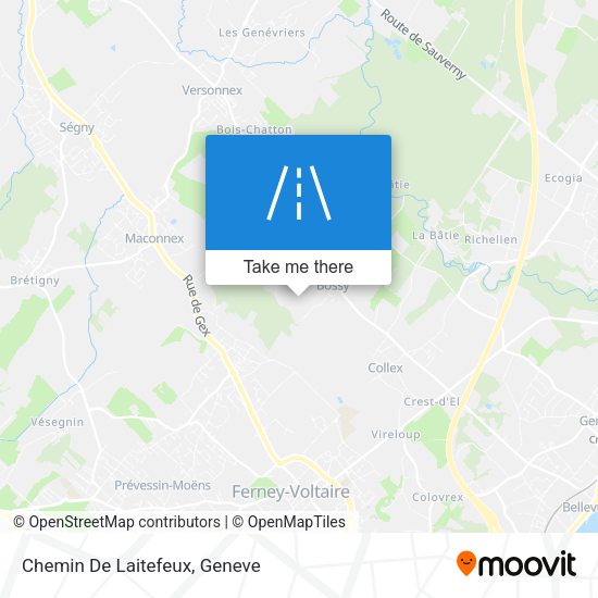 Chemin De Laitefeux map