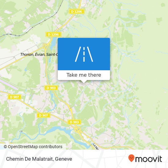 Chemin De Malatrait map