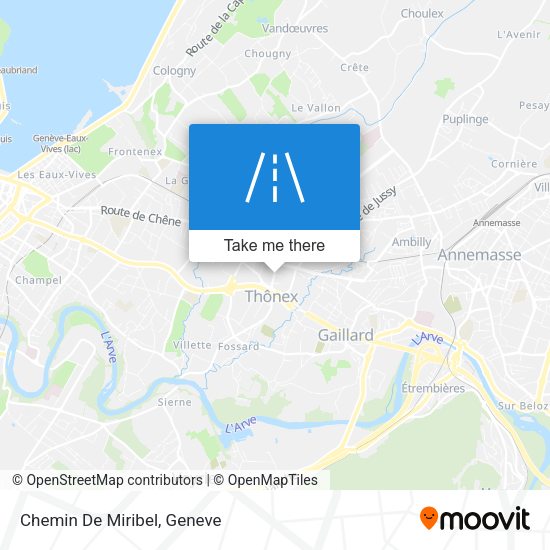 Chemin De Miribel map