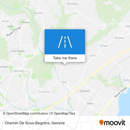Chemin De Sous-Begnins map