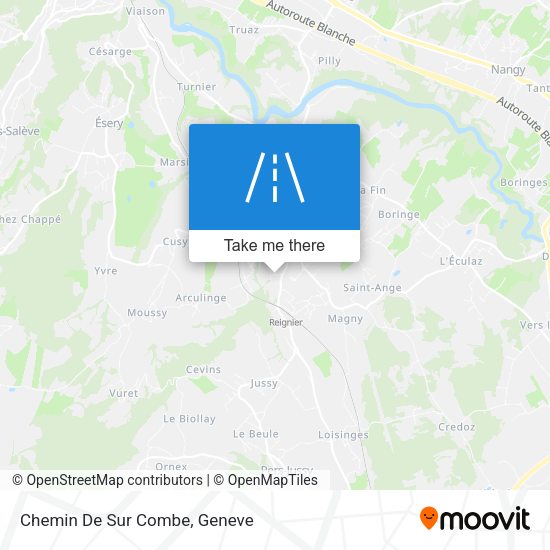 Chemin De Sur Combe map