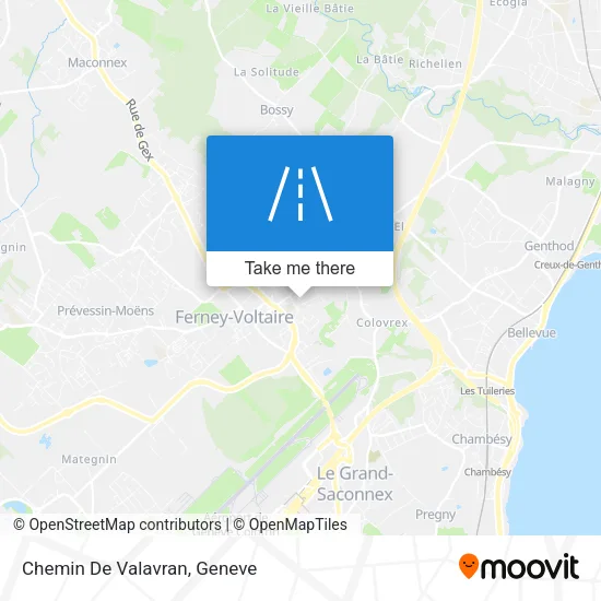 Chemin De Valavran map