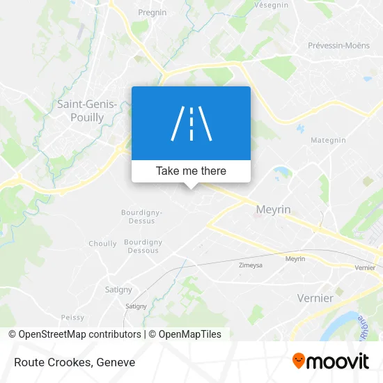 Route Crookes map