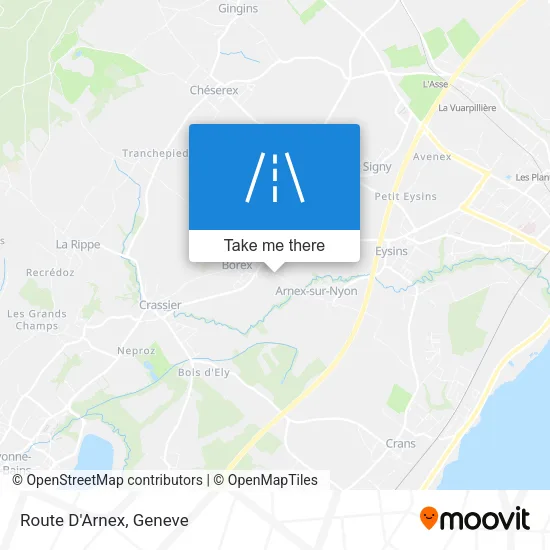 Route D'Arnex map