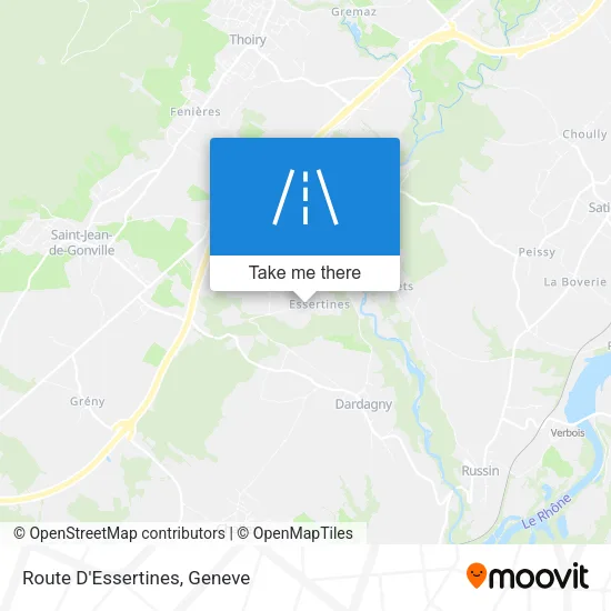 Route D'Essertines map