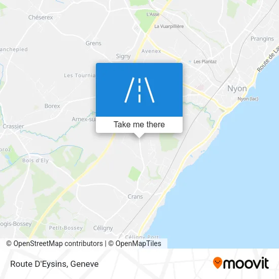 Route D'Eysins map