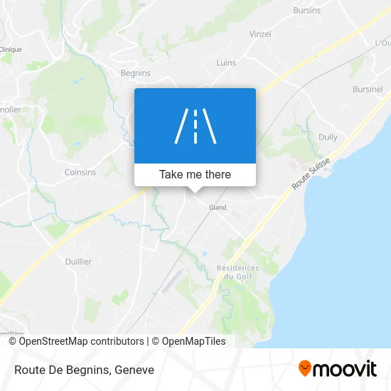 Route De Begnins map