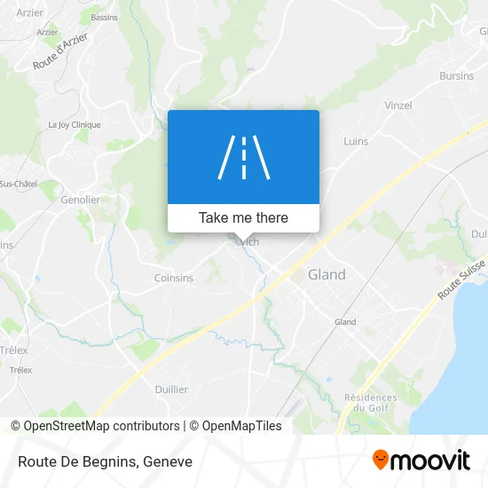 Route De Begnins map
