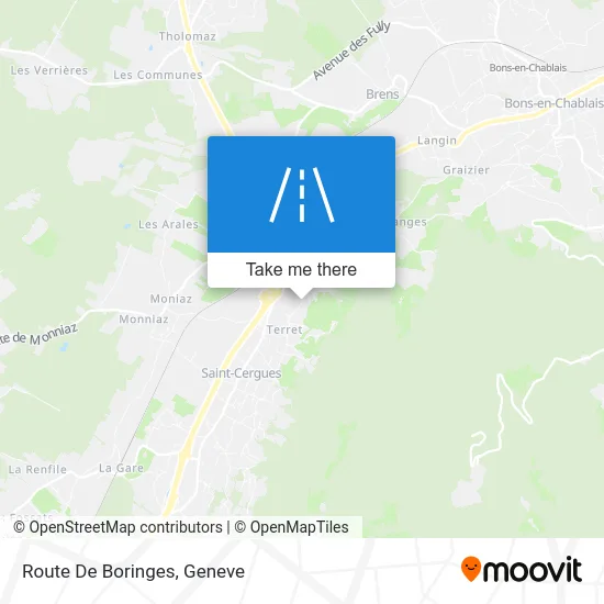 Route De Boringes map