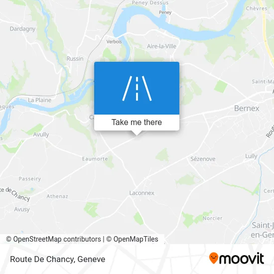 Route De Chancy map