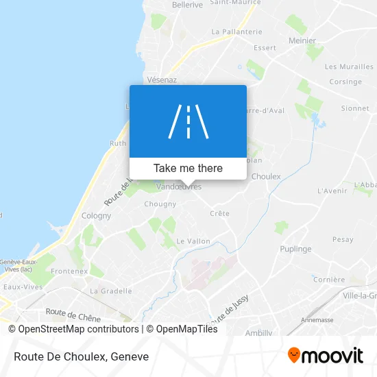 Route De Choulex map