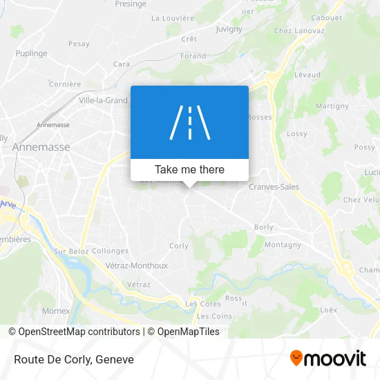 Route De Corly map