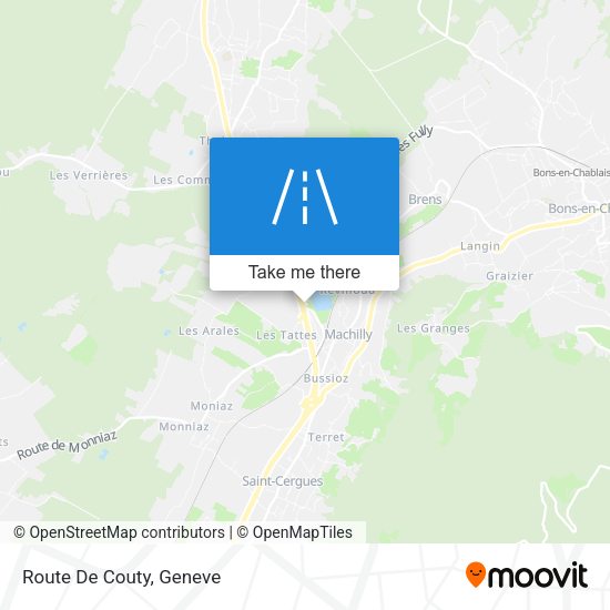 Route De Couty map