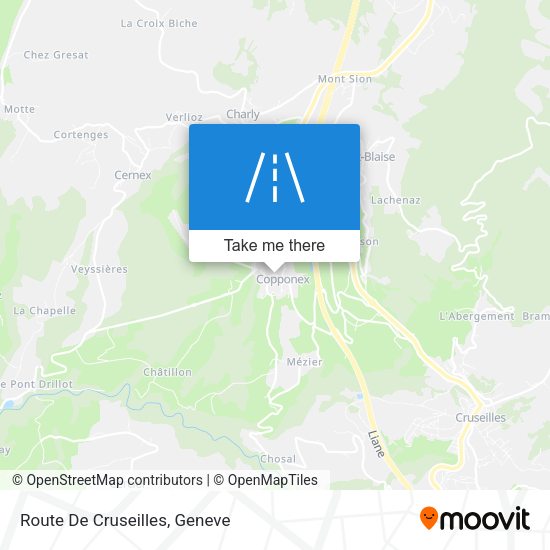 Route De Cruseilles map