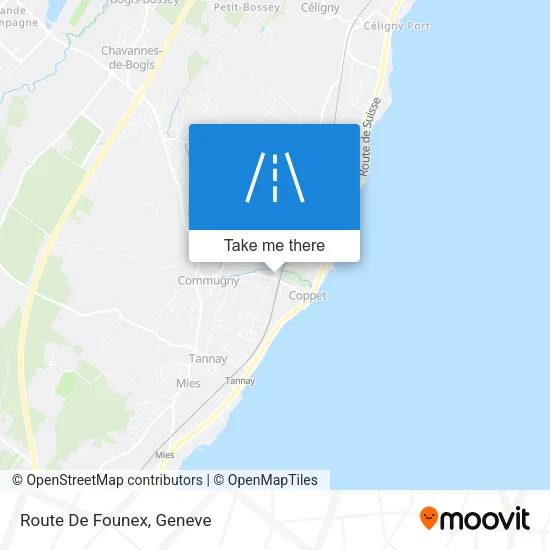 Route De Founex map