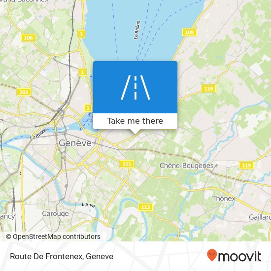 Route De Frontenex Karte
