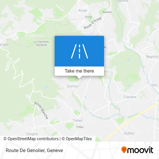 Route De Genolier map
