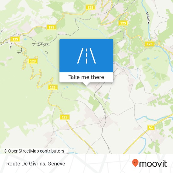 Route De Givrins Karte