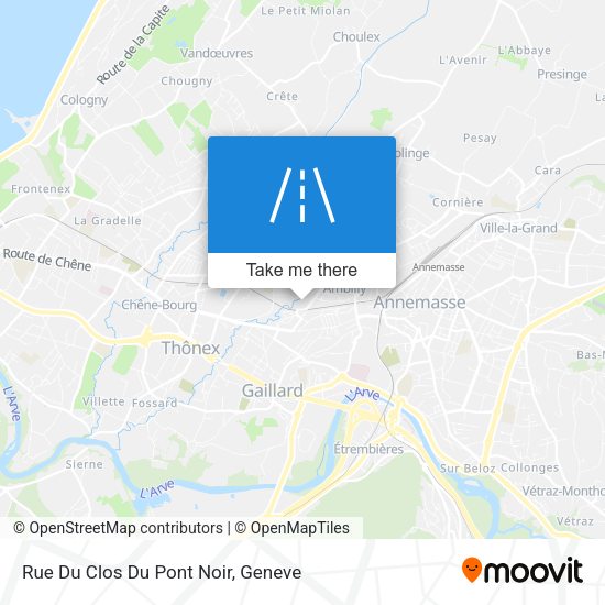 Rue Du Clos Du Pont Noir map