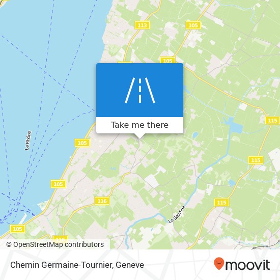 Chemin Germaine-Tournier Karte