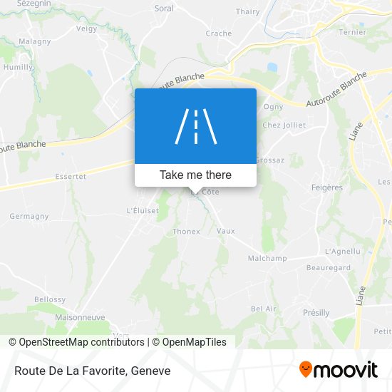 Route De La Favorite map