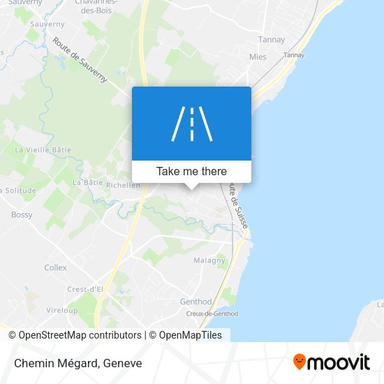 Chemin Mégard map