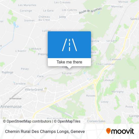 Chemin Rural Des Champs Longs map