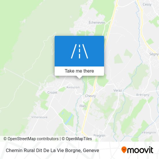 Chemin Rural Dit De La Vie Borgne map