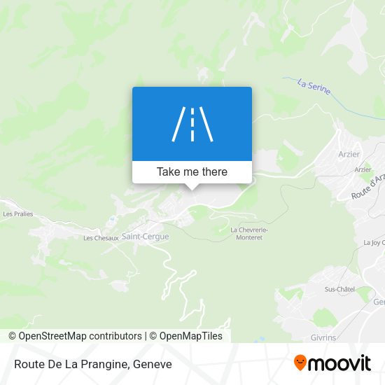 Route De La Prangine map